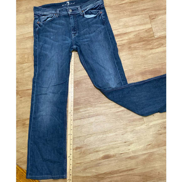 7 For All Mankind 7FAM Women's 31 Flynt Blue Bootcut Jeans Made in USA - Picture 5 of 16